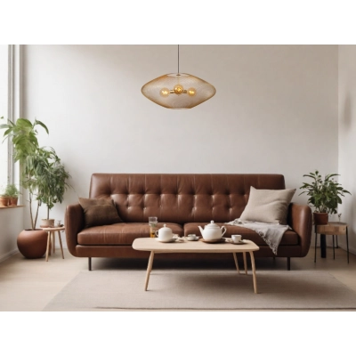 MESH - Lampa wisząca - Ø 88 cm - 3xE27 - Matt Gold / Brass 21423/88/02 Lucide